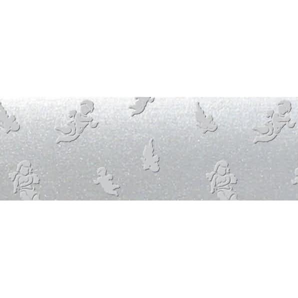 Ursus, Bastelpapier, Prägekarton Elegance 220g/qm 23x32cm VE=5 Blatt Engel silber matt (220 g/m², 5 x)