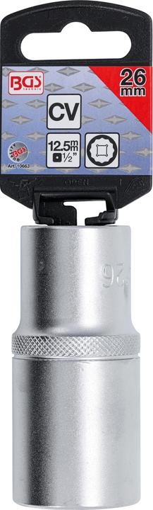 Actual product image BGS Socket, 12-point, deep 12.5 mm (1/2") Drive 26 mm (26 mm)