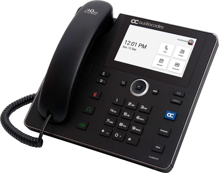 Produktbild Audiocodes Tischtelefon C455HD Microsoft Teams Schwarz, Wi-Fi, WLAN