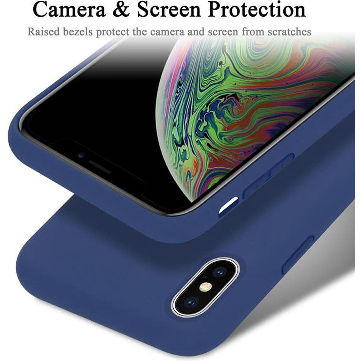 Thumbnail - Cadorabo TPU Liquid Silicone Case Cover (Apple iPhone XS Max), Smartphone Hülle, Blau