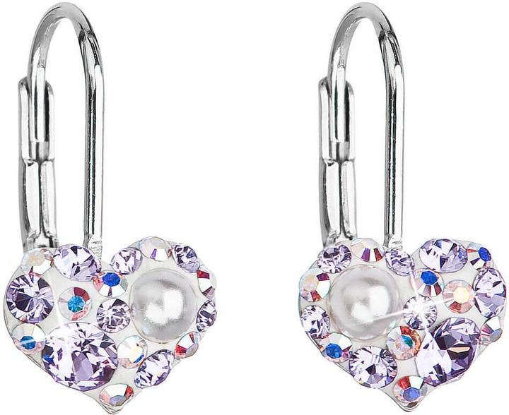 Immagine prodotto Evolution Group Orecchini a cuore con Swarovski 31125.9 viola (L)