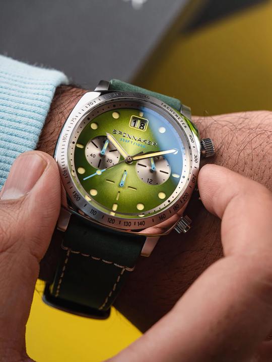 Actual product image Spinnaker SP-5068-06 Men's Watch Hull Chronograph Shire Green 42mm 10ATM (Chronograph)