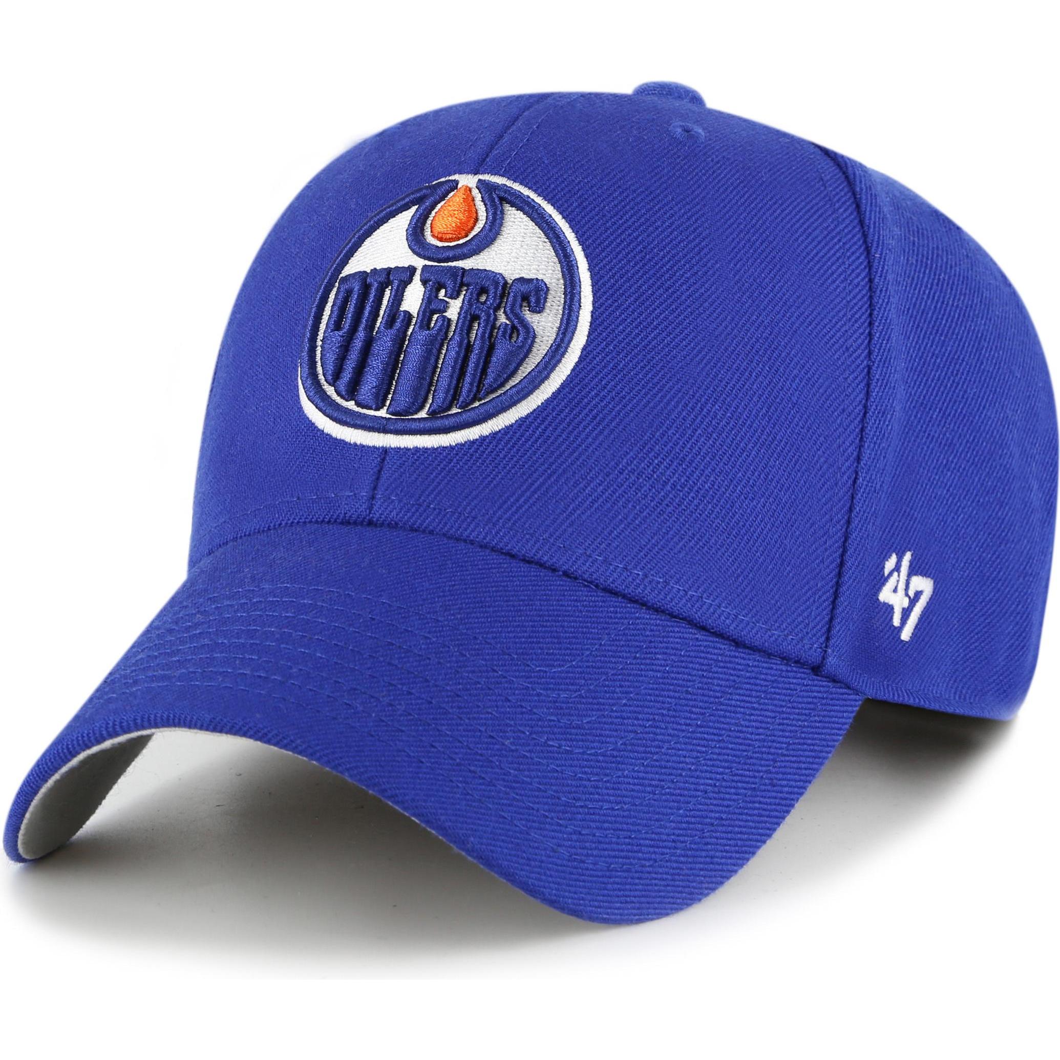 47 Brand, Uomini, Cappellino, Cappellino regolabile - NHL Edmonton Oilers Royal, Blu, (Taglia unica)