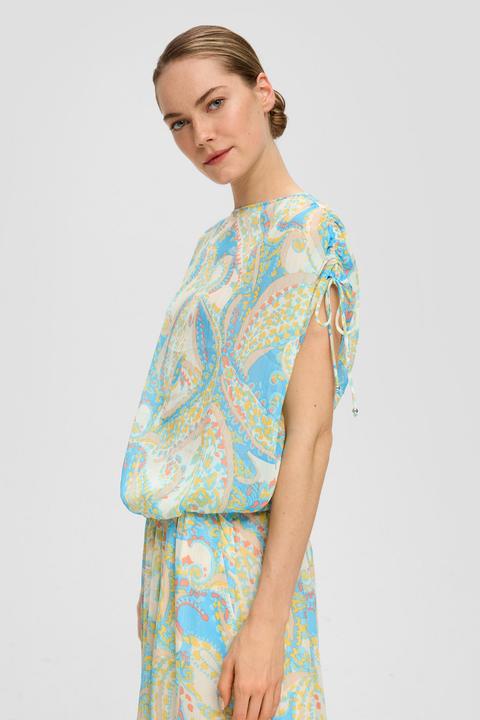 Immagine prodotto s.Oliver Bluse Chiffon-Bluse mit Raffung und Glitzergarn im Loose Fit (XS)