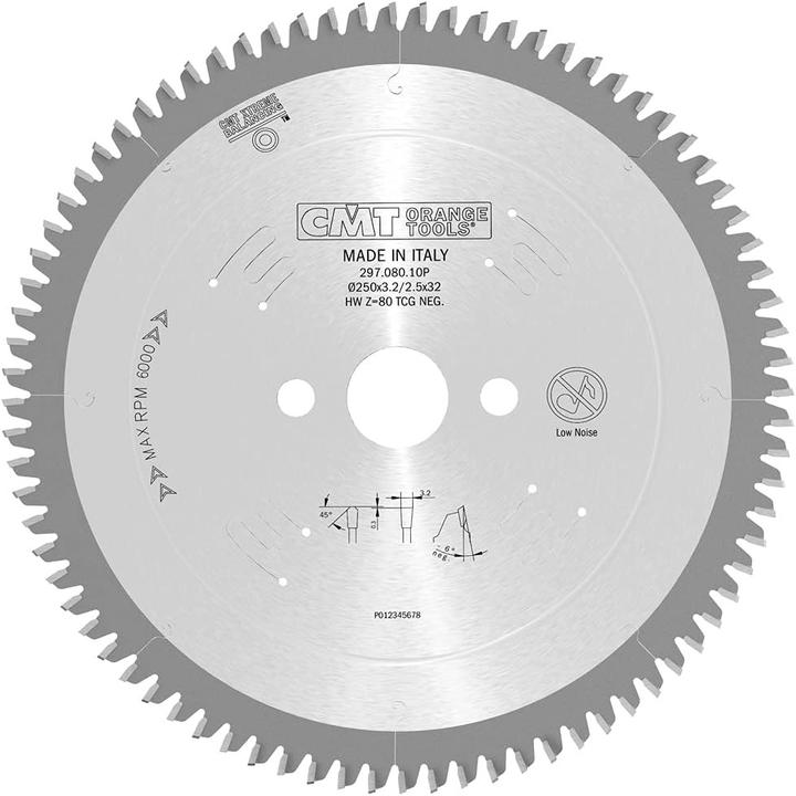 Actual product image CMT 297.080.10P Negativklinge für Nichteisenmetalle/Trespa/Alu 250 x 32 x 80T