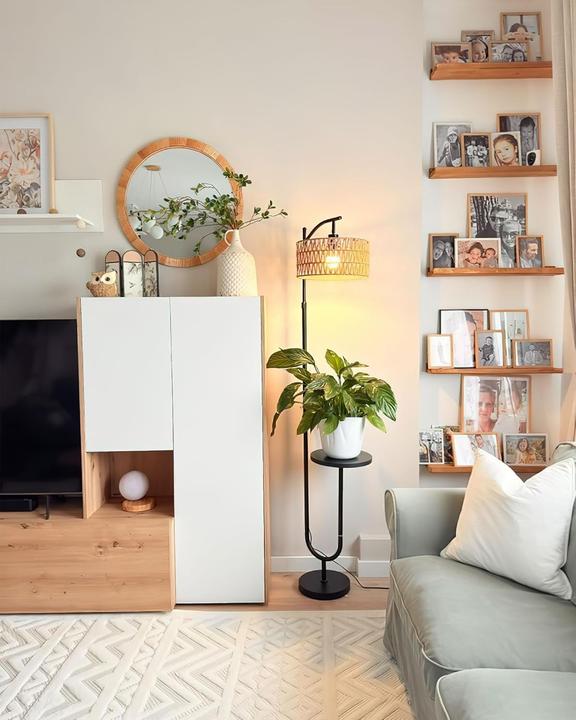 Produktbild Lampada da Terra con Tavolino Laterale e Porte USB (E27)