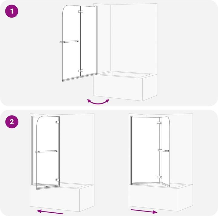 Actual product image vidaXL Duschabtrennung (120 cm, 140 cm)
