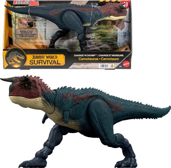 Image du produit Mattel Jurassic World Charge 'N Chomp Carnotaurus