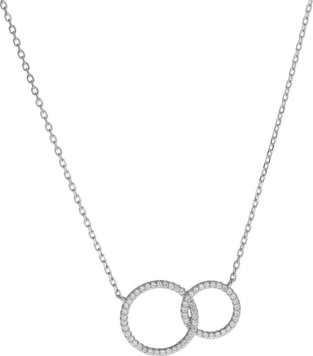 Produktbild Again Jewelry Sparkling Silver Linked Rings Necklace AJNA0020