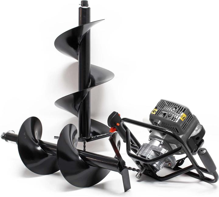Actual product image Wiltec Ground Drill Set 52cc 1.4kW including Earth Auger Drill Bits 250mm & 300mm