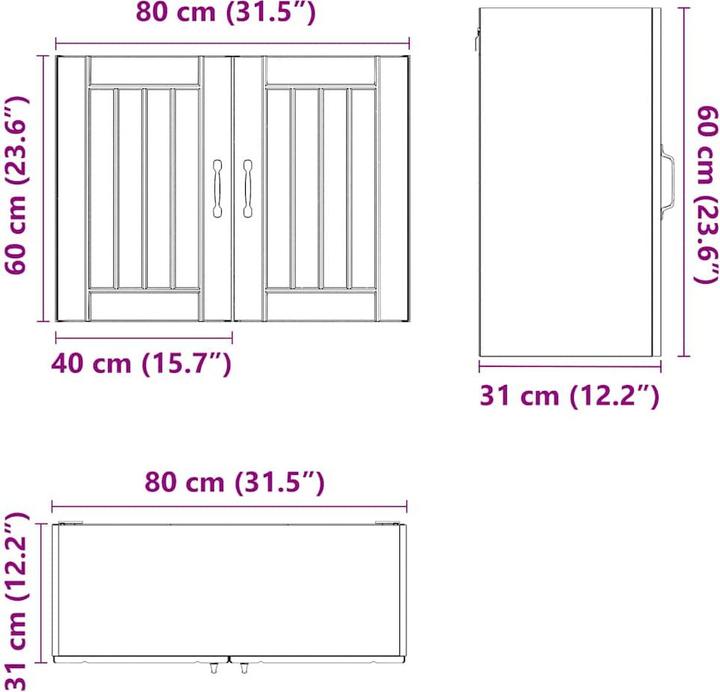 Immagine prodotto vidaXL Madlene (80 x 31 x 60 cm)