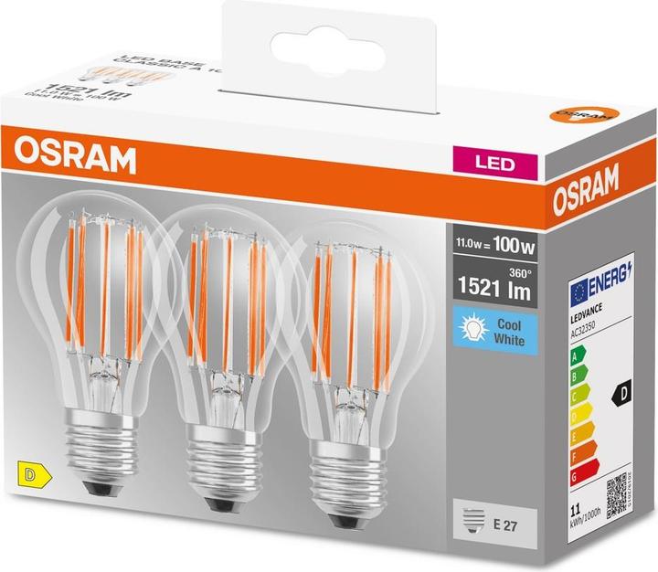 Produktbild Osram Led Base Classic A (E27, 11 W, 1521 lm, 3 x, D)