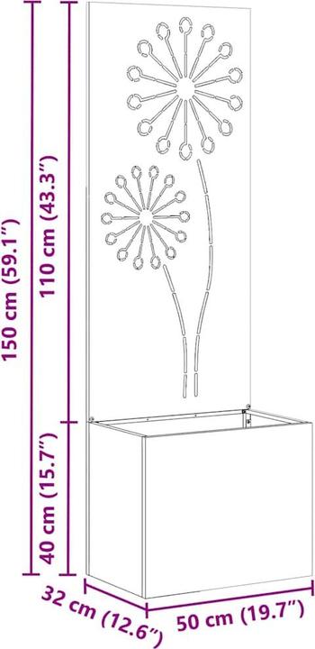 Produktbild vidaXL Gartensichtschutz (50 cm)