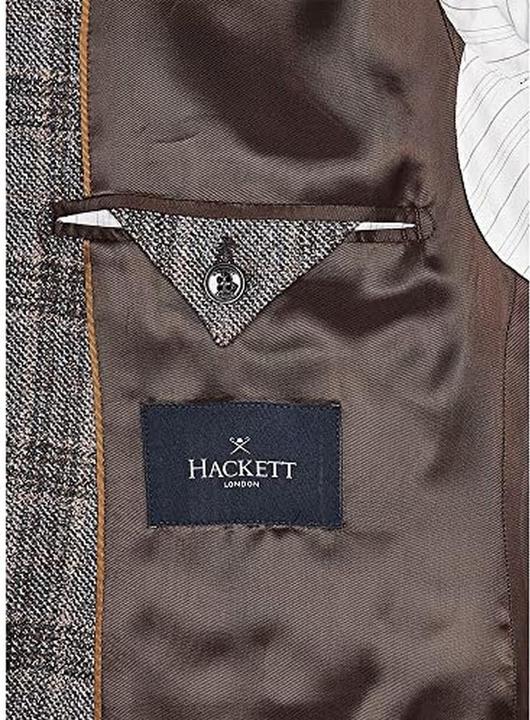 Productafbeelding Hackett Luxe Italian Woven Wool Jacket with Tonal Check and Tailored Fit (44)