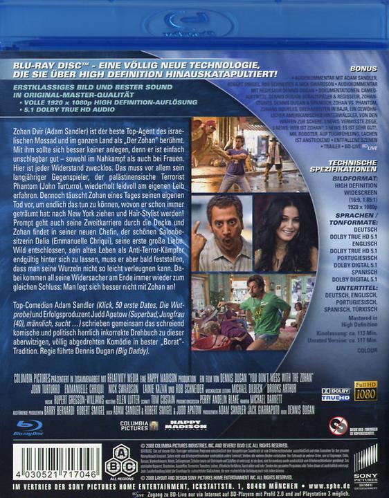 Immagine prodotto Non si scherza con lo Zohan. (Blu-ray, 2008, Tedesco, Spagnolo, Portoghese, Inglese)