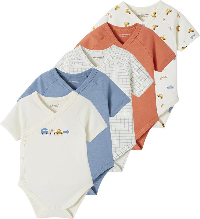Immagine prodotto Vertbaudet 5er-Pack Baby Wickelbodys Bio-Baumwolle Oeko-Tex (56)
