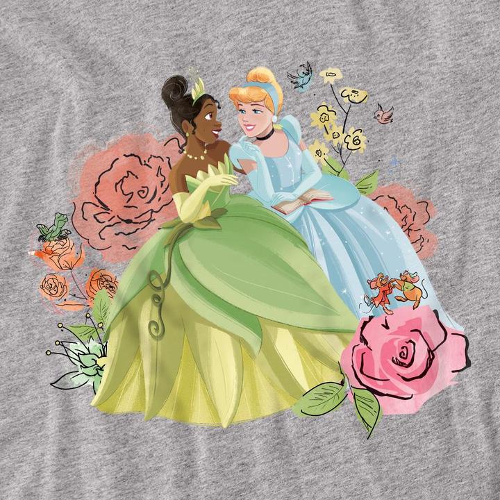 Immagine prodotto Disney Princess In The Garden Maglietta Tiana e Cenerentola Adulto Unisex (S)