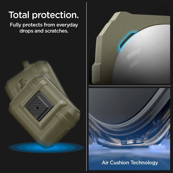 Actual product image Spigen Lock Fit Airpods Pro 1/2 Vintage Khaki