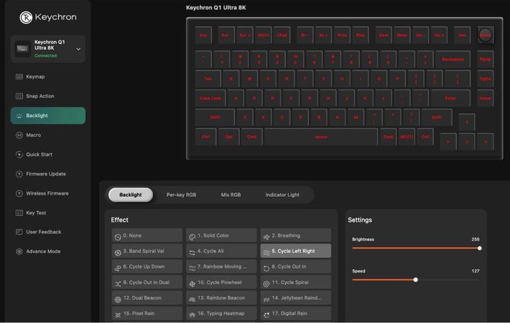 Actual product image Keychron KEYBOARD WRL Q1 ULTRA/BLACK Q1U-M4 (US, Cable, Wireless)