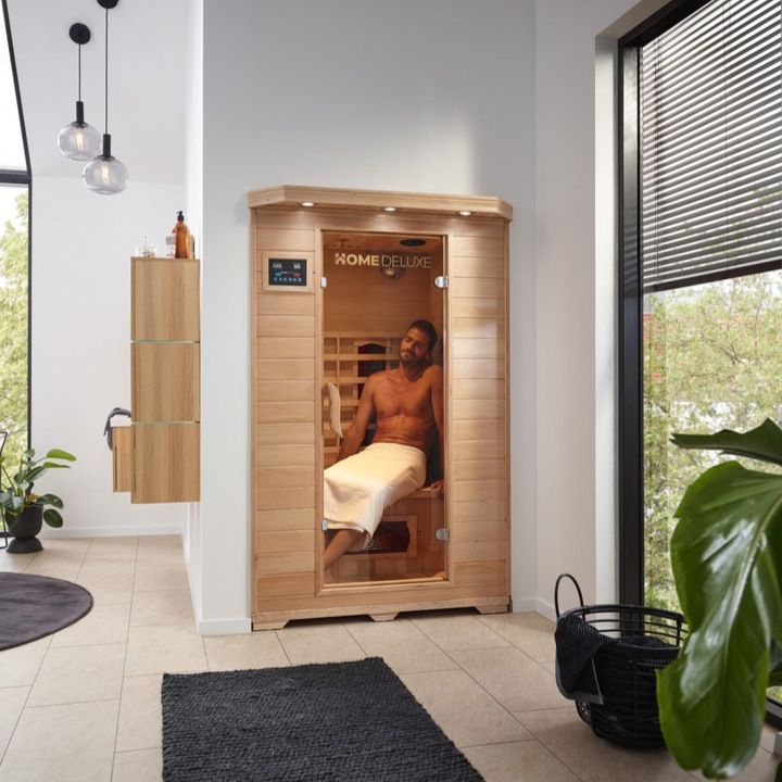 Produktbild Home Deluxe Infrarotkabine IKENNA M - 120x105cm für 2 Personen - Infarotkabine mit 1750 Watt