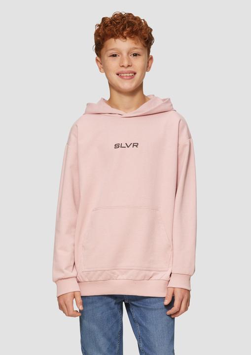 Image du produit S.Oliver Sweatshirt Unisex Kapuzen-Sweatshirt mit Känguru-Tasche und Frontprint (170, 176)