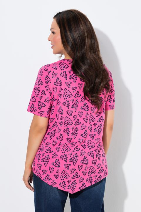 Actual product image Ulla Popken Dot Heart Pointed Hem Tee (60)