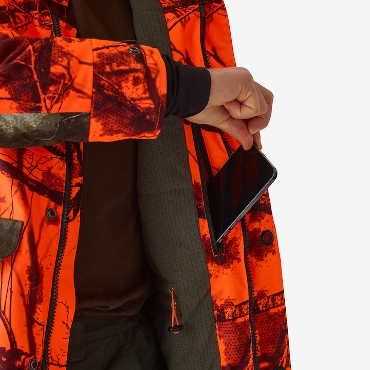 Immagine prodotto Solognac Giacca Impermeabile Silenziosa E Calda Da Caccia Neon Treemetic Hide 500