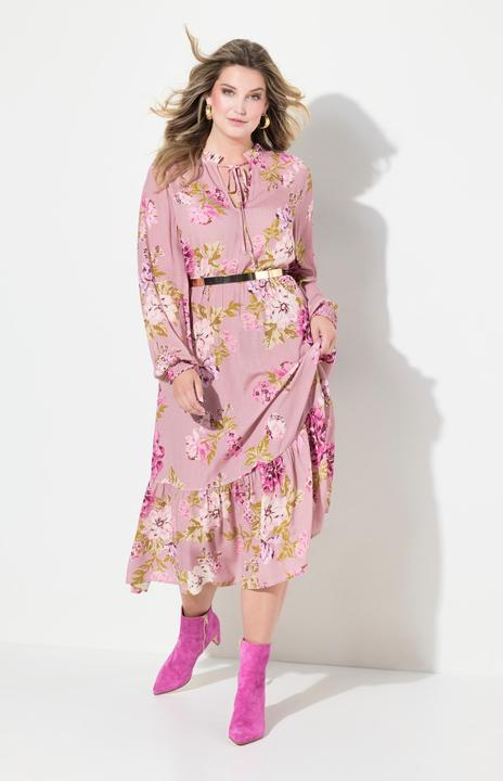 Actual product image Miamoda Midi dress with floral pattern and ruffled neckline (48)