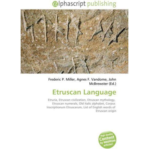 Etruscan Language, Fachbücher von Agnes F. Vandome, Frederic P. Miller, John McBrewster