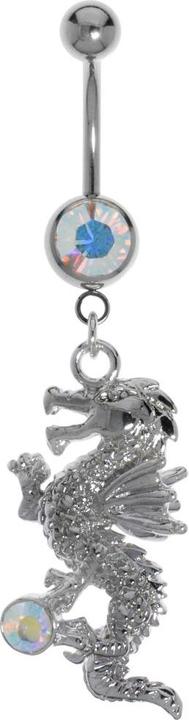 Produktbild Bijouteria Bauchpiercing (Messing rhodiniert, Kristall, Chirurgenstahl 316L)