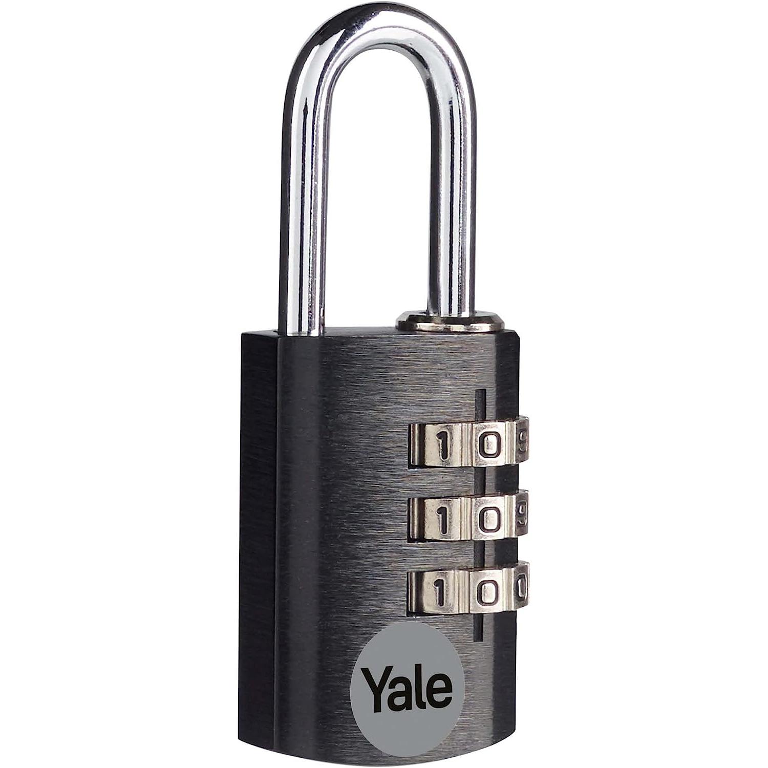 Yale, Vorhängeschloss, YE3CB/20/121/1/BK Vorhängeschloss 20 mm Schwarz Zahlenschloss