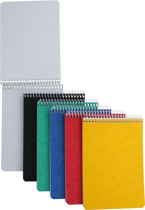 Image du produit Naturaline Cahier à reliure spirale avec couverture en presspan (A6, De part et d'autre, Quadrillé, Couverture rigide)