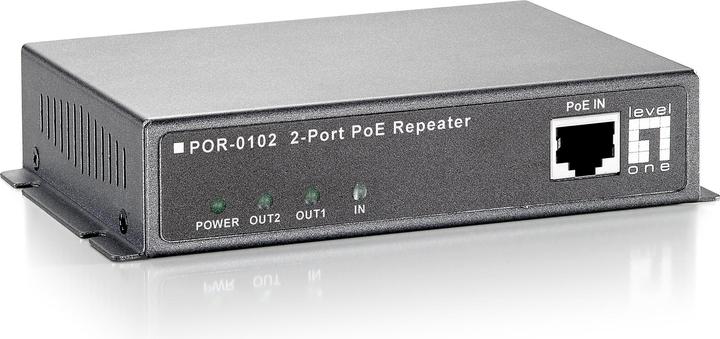 Produktbild LevelOne POR-0102: 2xRJ45 PoE Extender,100m (Extender)