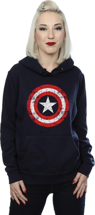 Produktbild Avengers Captain America Scratched Shield Kapuzenpullover (XXL)