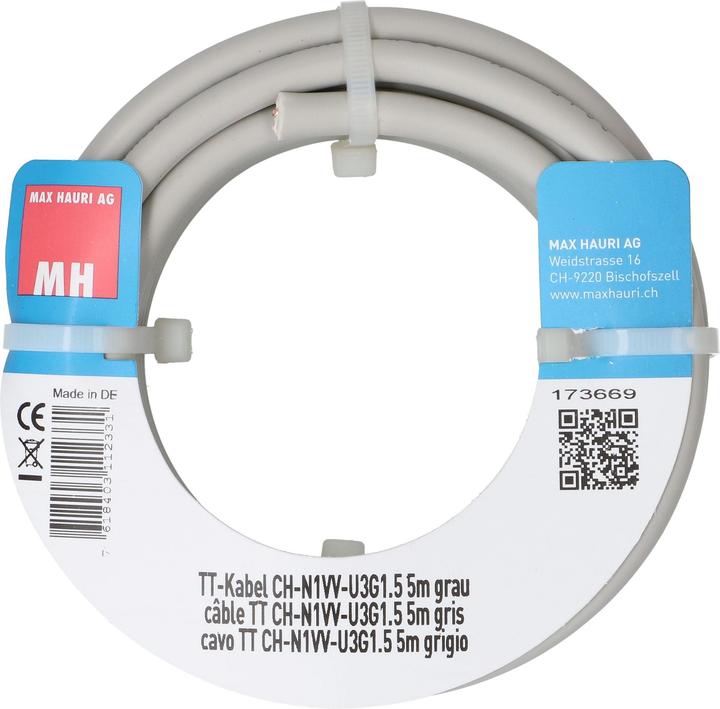 Image du produit Max Hauri Câble TT CH-N1VV-U3G (5 m)