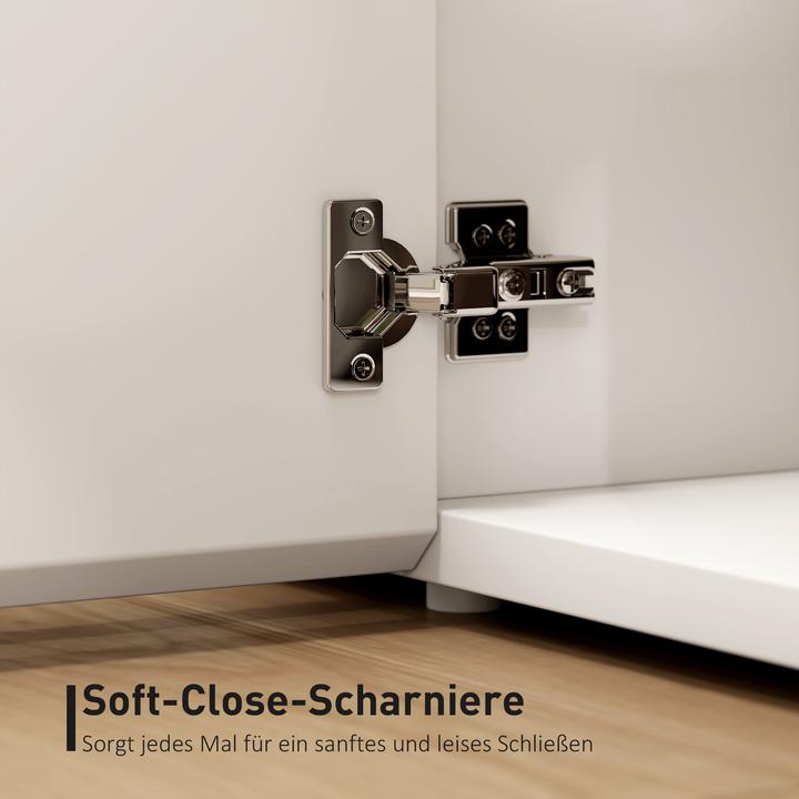 Produktbild Homcom TV Schrank Spanplatte Hochglanzweiss (38 x 38 x 45 cm)