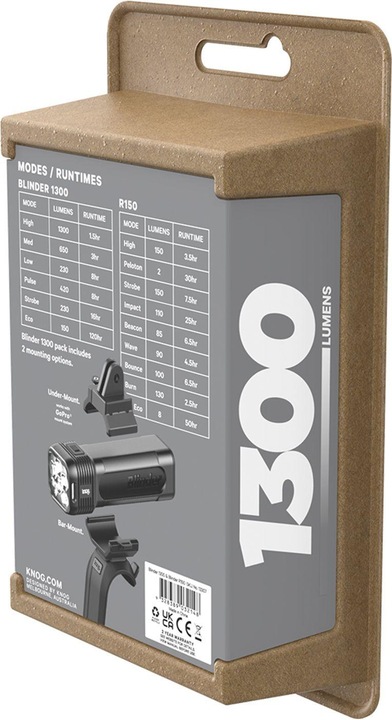 Produktbild knog. Blinder (1300 lm, 150 lm)