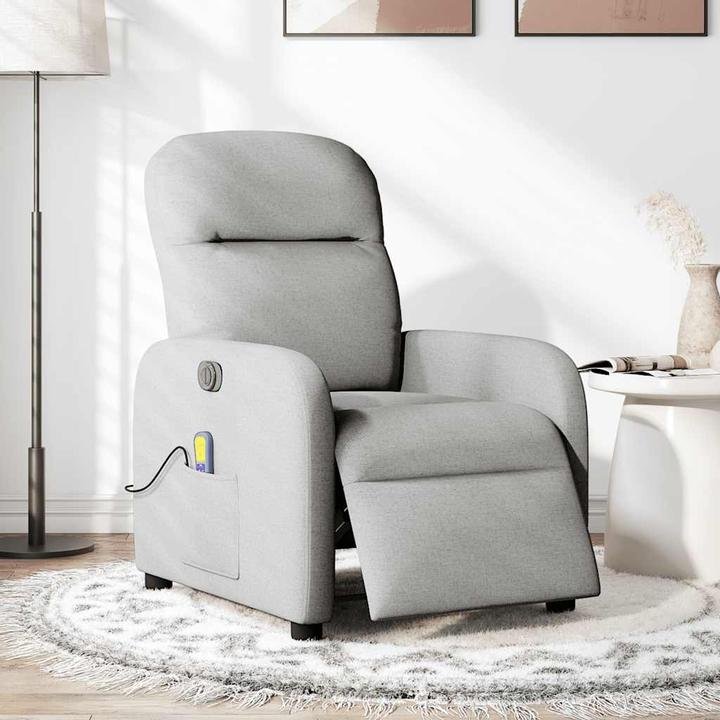 Produktbild vidaXL Massagesessel Elektrisch Wolkengrau Stoff
