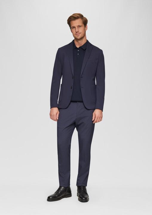 Produktbild s.Oliver Strickpullover Feinstrick-Poloshirt aus Baumwoll-Seide-Mix (S)