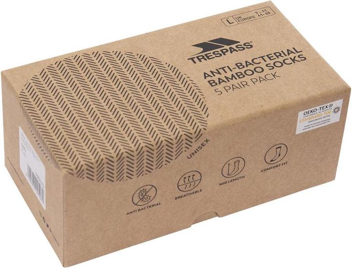 Immagine prodotto Trespass Calzini unisex CINQUE confezione da 5 (Confezione da 5 pezzi, 41 - 45)