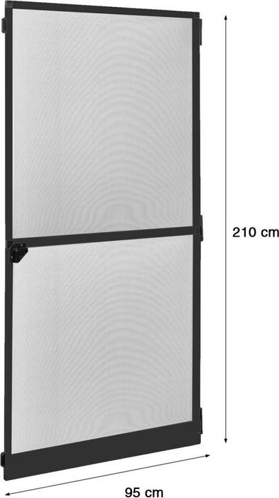 Produktbild Grafner Insektenschutz Fliegengitter 95x210cm Balkontür Terassentür anthrazit IS11082 (210 x 95 cm)