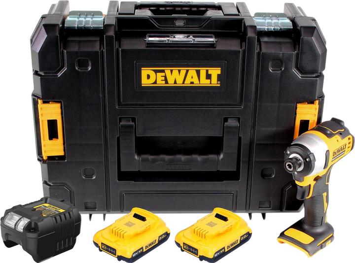 Produktbild DeWalt DCF 809 D2T Akku Schlagschrauber 18 V 190 Nm 1/4" Brushless + 2x Akku 2,0 Ah + Ladegerät +