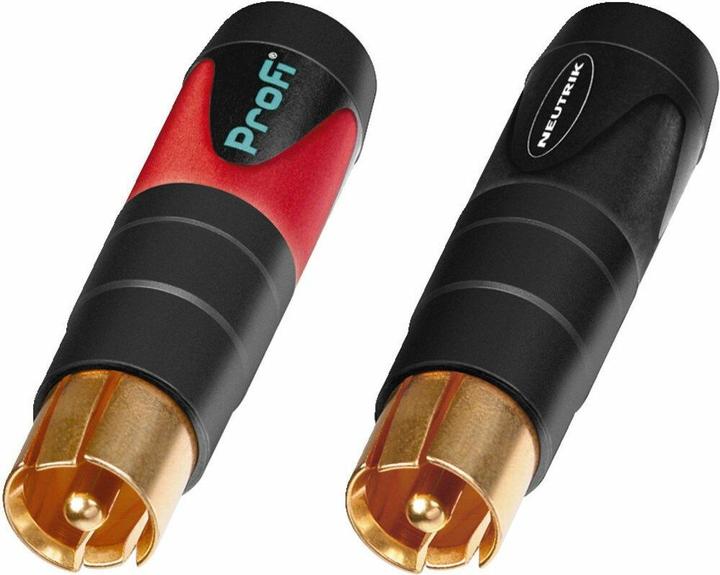 Actual product image Neutrik - CINCH (PAIR), GENUINE GOLD PLATING, SOLID PIN, FOR 3 - 7.3 mm CABLE (0.11 m, Cinch Cables)