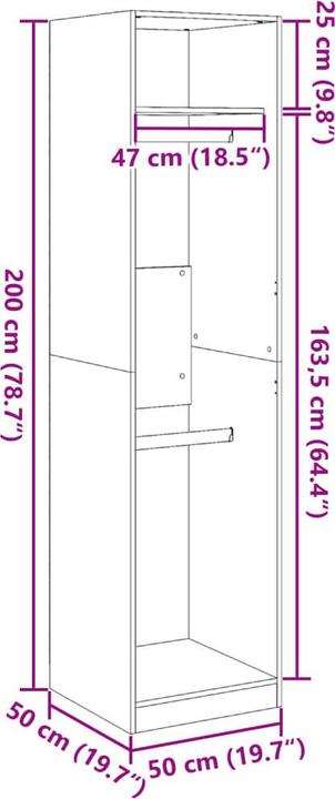 Produktbild vidaXL Alexius (50 x 50 x 200 cm)
