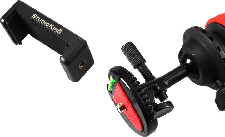 Actual product image Studioking Flexible table tripod FTR-18 with smartphone adapter