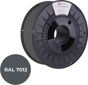 Actual product image C-Tech Tisková struna (filament) PREMIUM LINE, ABS, čedičová šedá, RAL7012 (PLA, 1.75 mm, 1000 g, Grey)