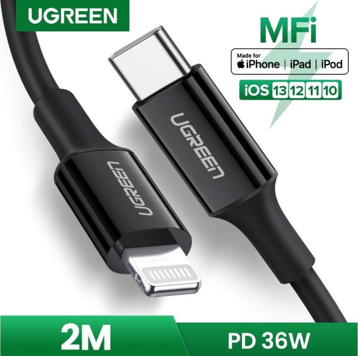 Immagine prodotto Ugreen Lightning USB-C PD ricarica veloce MFi (2 m, USB 2.0, 36 W)
