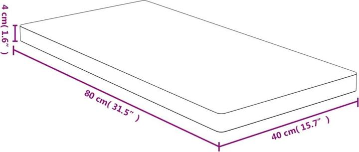 Actual product image VidaXL Weston (40 x 4 x 80 cm)