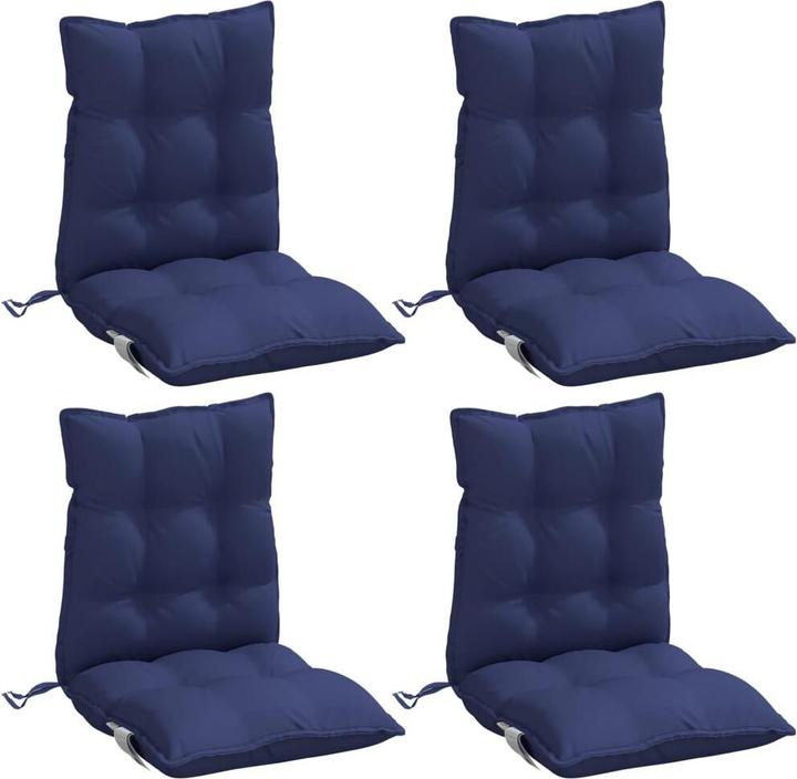 Actual product image vidaXL Low backrest cushions 4 pcs. Oxford fabric (100 x 50 x 7 cm)