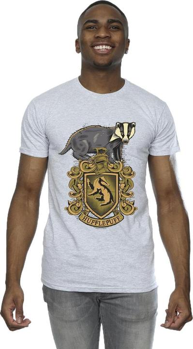 Actual product image Mens Hufflepuff Sketch Crest T-Shirt (4XL)
